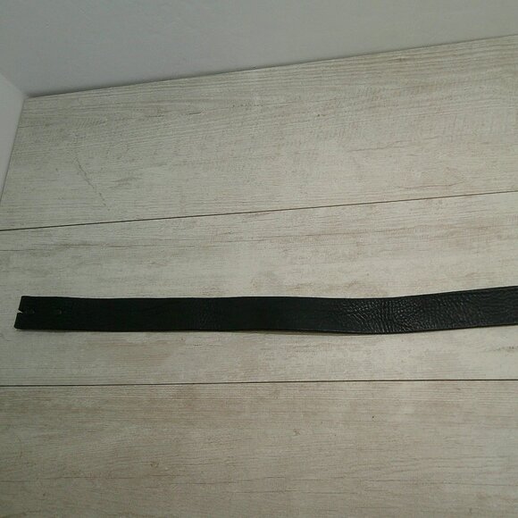 Rugged Justin Black Textured Thick Classic Top Grain Leather Belt Size 36 - Picture 4 of 7